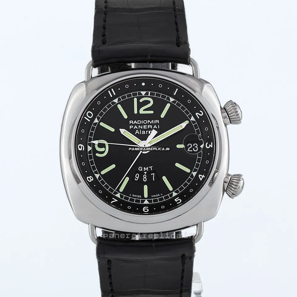 Alternative view of Beautiful Clone Panerai Radiomir Gmt 42mm Steel Case Mens/unisex Automatic Watch