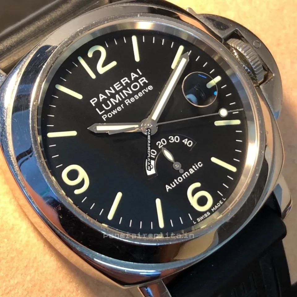 Alternative view of Well Made Copies Panerai Luminor Power Reserve 44mm Steel Case Mens/unisex Automatic Watch