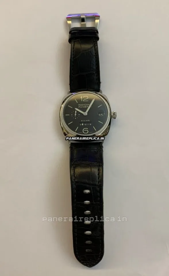 Alternative view of Perfect Replica Panerai Radiomir 8 Days Gmt 45x51mm Steel Case Mens/unisex Manual Winding Watch