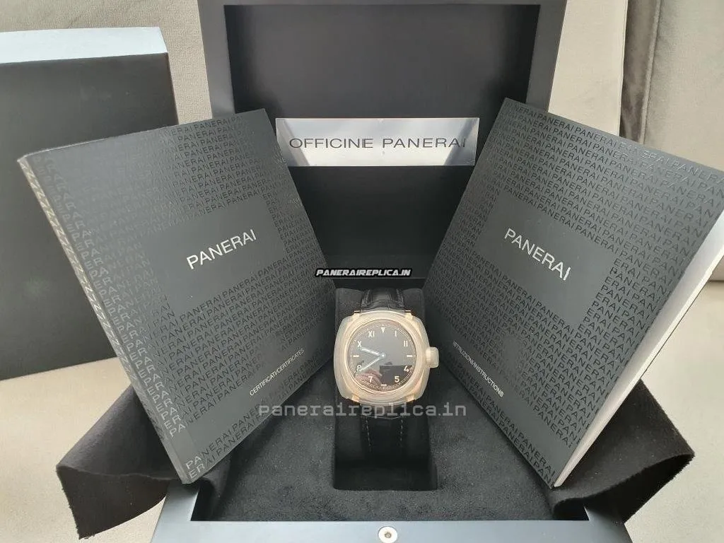 Alternative view of Fantastic Replica Panerai Panerai Watches 42mm Rose Gold Case Manual Winding Watch