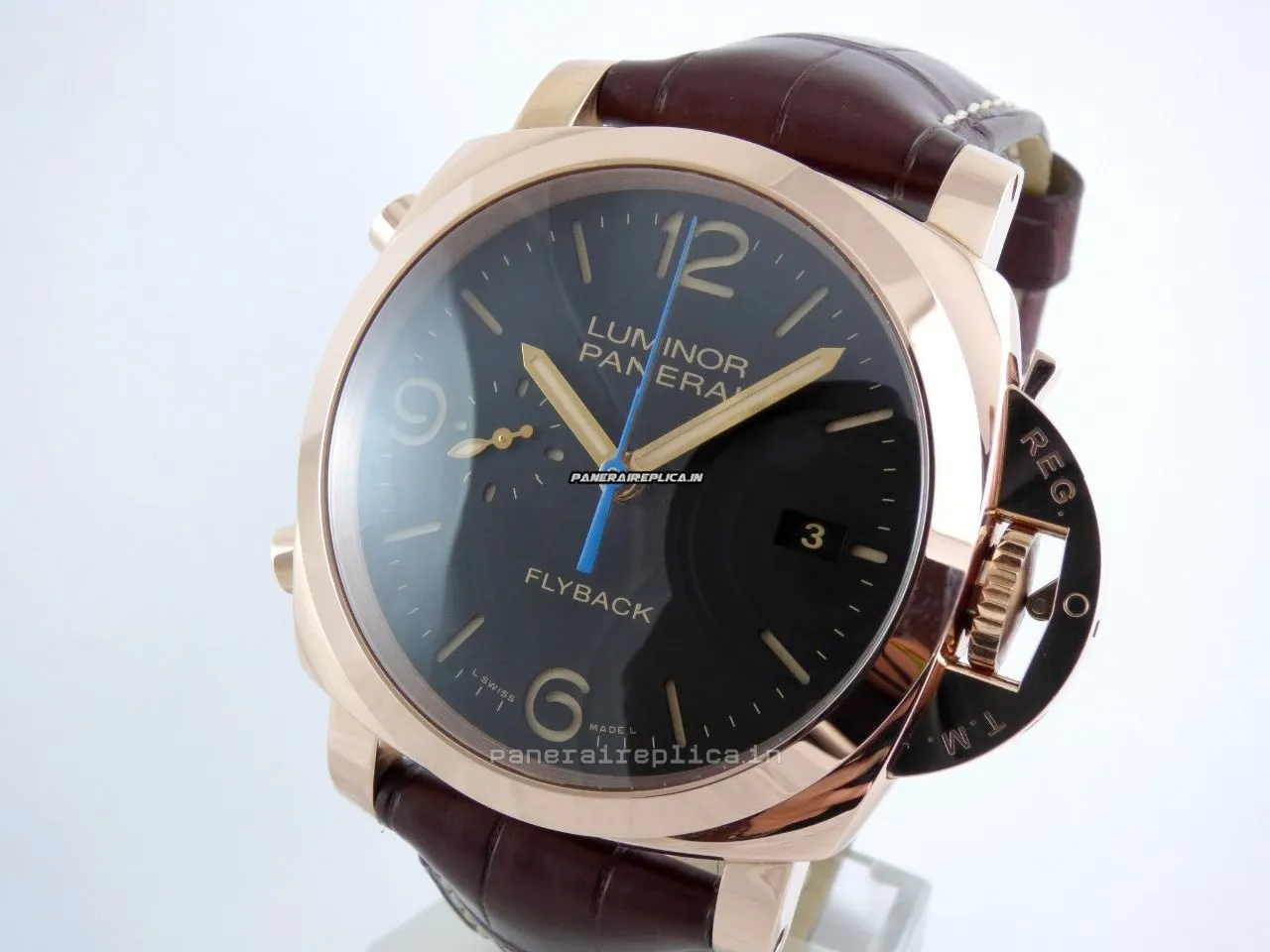 Quality Clone Panerai Luminor 1950 44mm Rose Gold Case Mens/unisex Automatic Watch