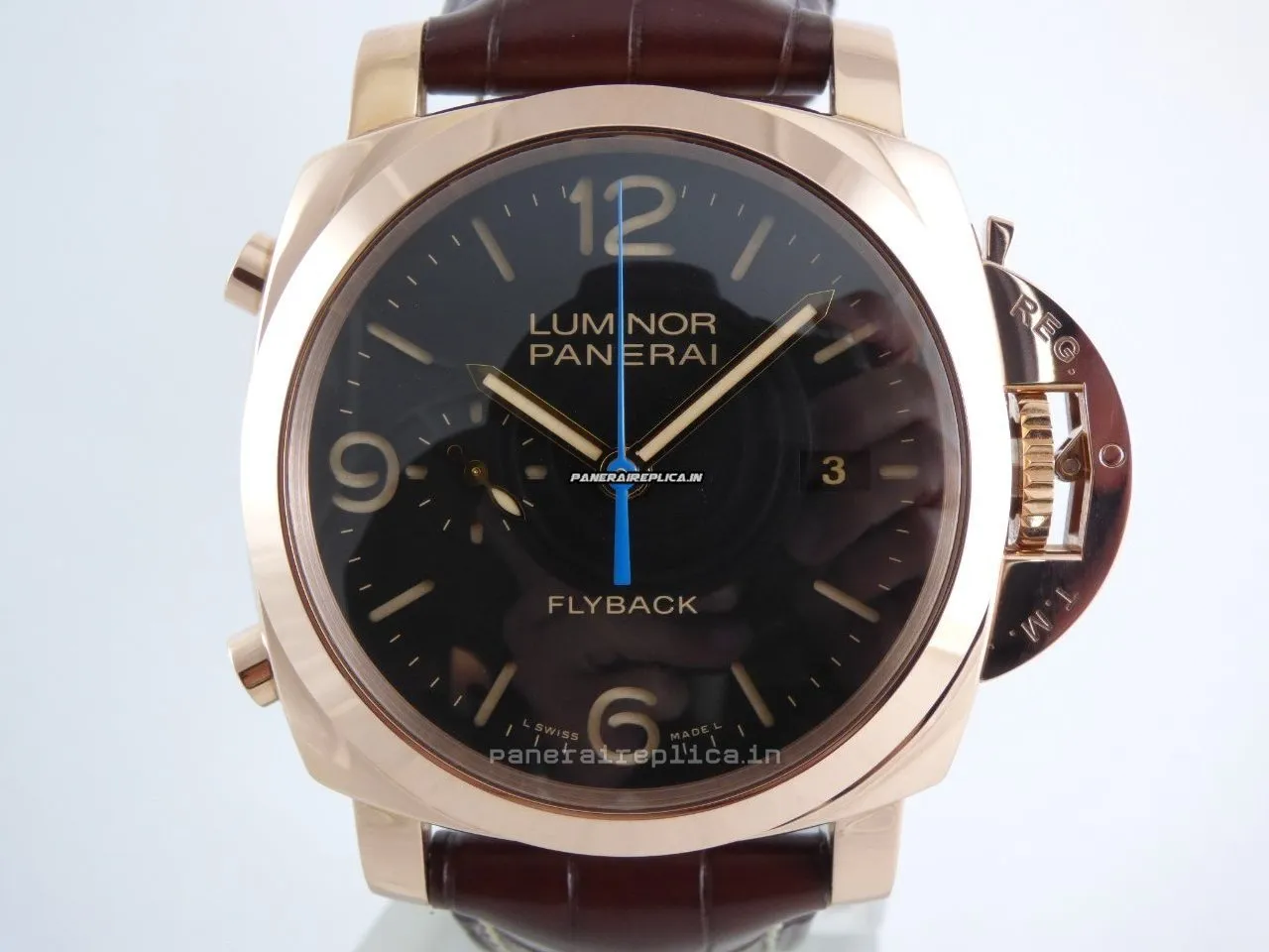 Alternative view of Quality Clone Panerai Luminor 1950 44mm Rose Gold Case Mens/unisex Automatic Watch