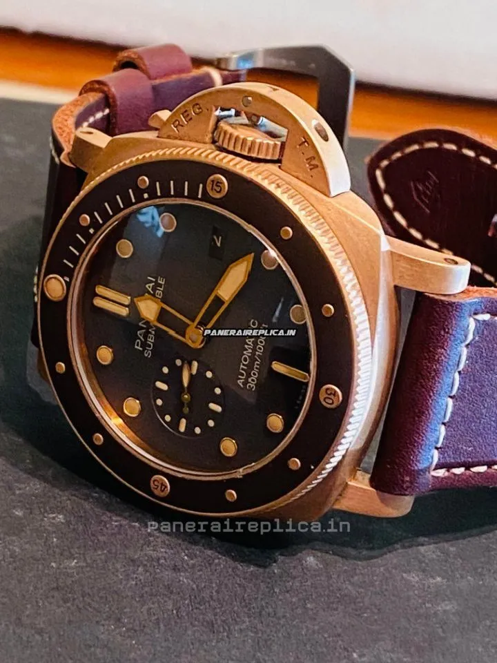 Alternative view of Incredible Replica Panerai Luminor Submersible 47mm Bronze Case Mens/unisex Automatic Watch