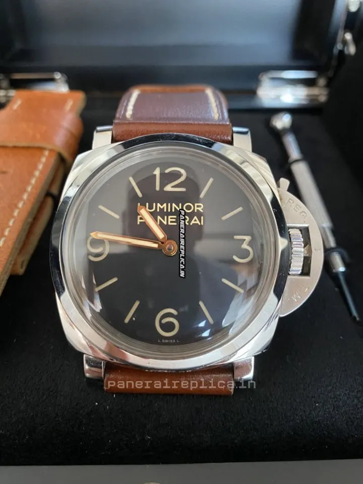 Alternative view of Fantastic Clone Panerai Luminor 1950 47mm Steel Case Mens/unisex Manual Winding Watch
