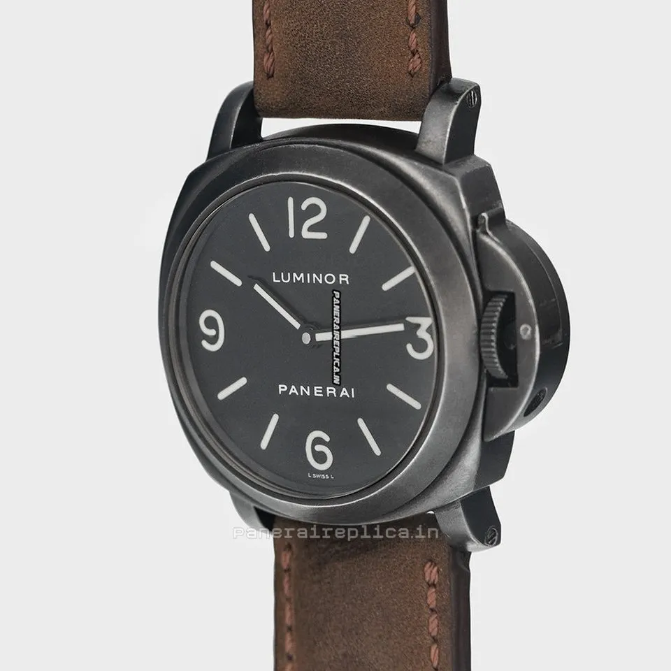 Alternative view of Perfect Knockoff Panerai Luminor Base Steel Case Manual Winding Watch