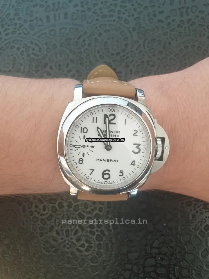 Alternative view of Fantastic Imitation Panerai Luminor Marina 44mm Steel Case Mens/unisex Manual Winding Watch