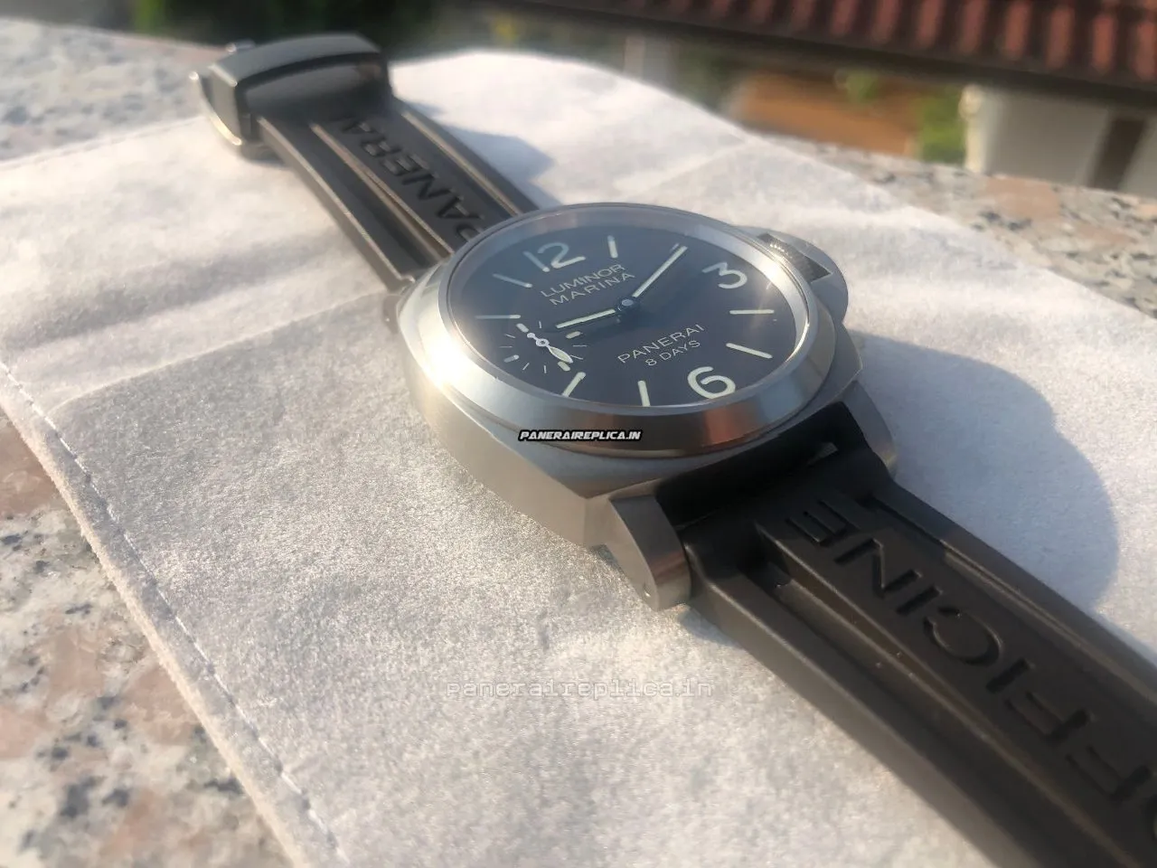 Alternative view of Unique Replica Panerai Luminor Marina 44mm Titanium Case Mens/unisex Manual Winding Watch