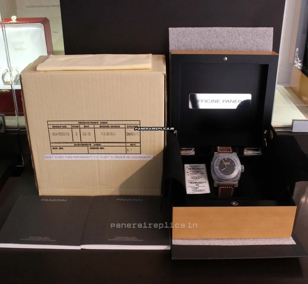 Alternative view of Beautiful Copy Panerai Radiomir 1940 48mm Ceramic Case Mens/unisex Manual Winding Watch