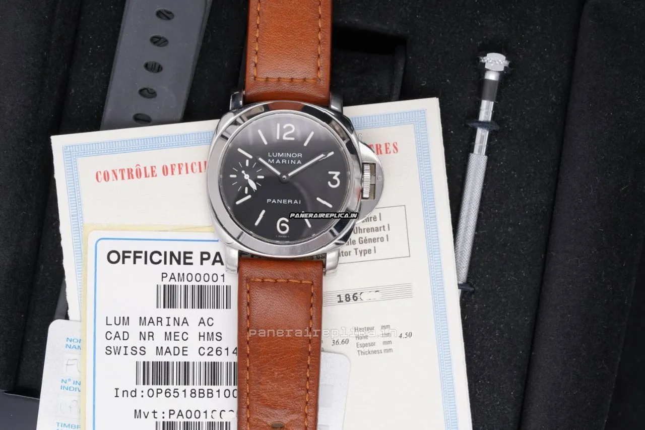 Alternative view of Fine Copy Panerai Luminor Marina 44mm Steel Case Mens/unisex Manual Winding Watch