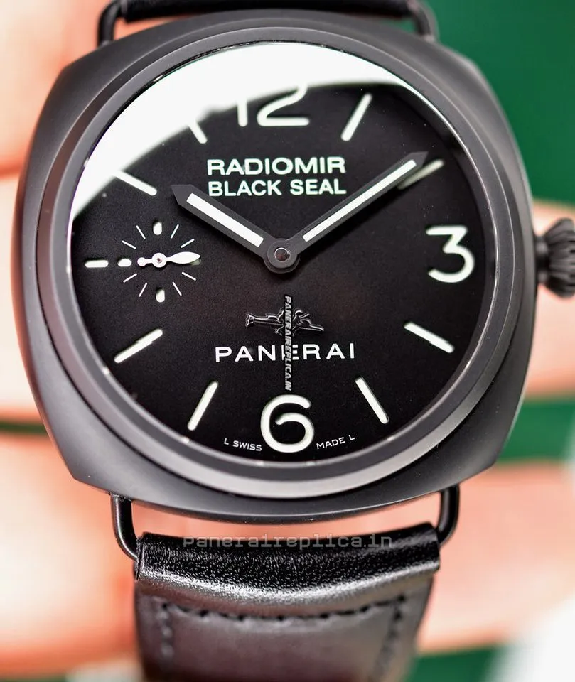 Alternative view of Superior Replica Panerai Radiomir Black Seal 45mm Ceramic Case Mens/unisex Manual Winding Watch