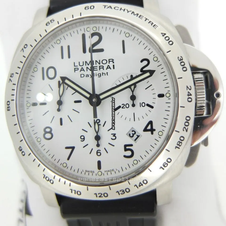 Alternative view of Defect Replicas Panerai Luminor Chrono 44mm Steel Case Mens/unisex Automatic Watch