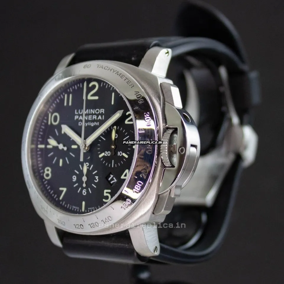 Alternative view of Offering Fakes Panerai Luminor Chrono 44mm Steel Case Mens/unisex Automatic Watch