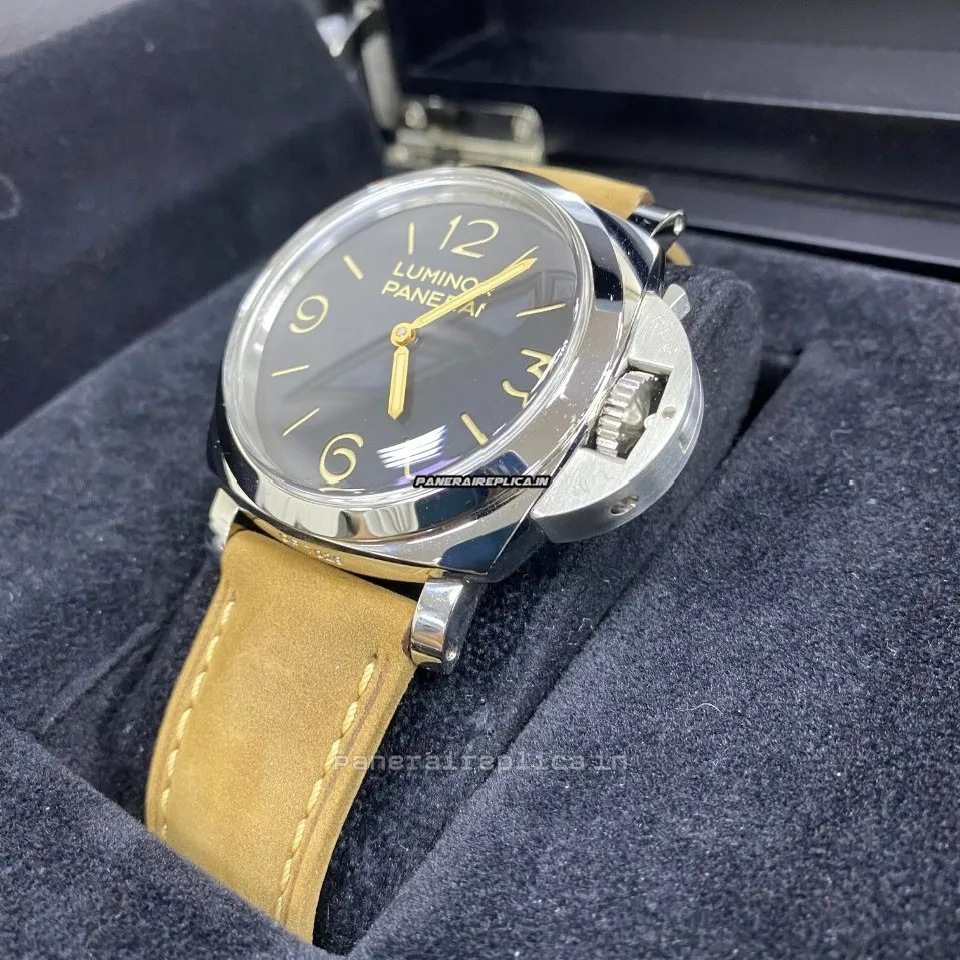Alternative view of Swiss Clone Panerai Luminor 1950 47mm Steel Case Mens/unisex Manual Winding Watch