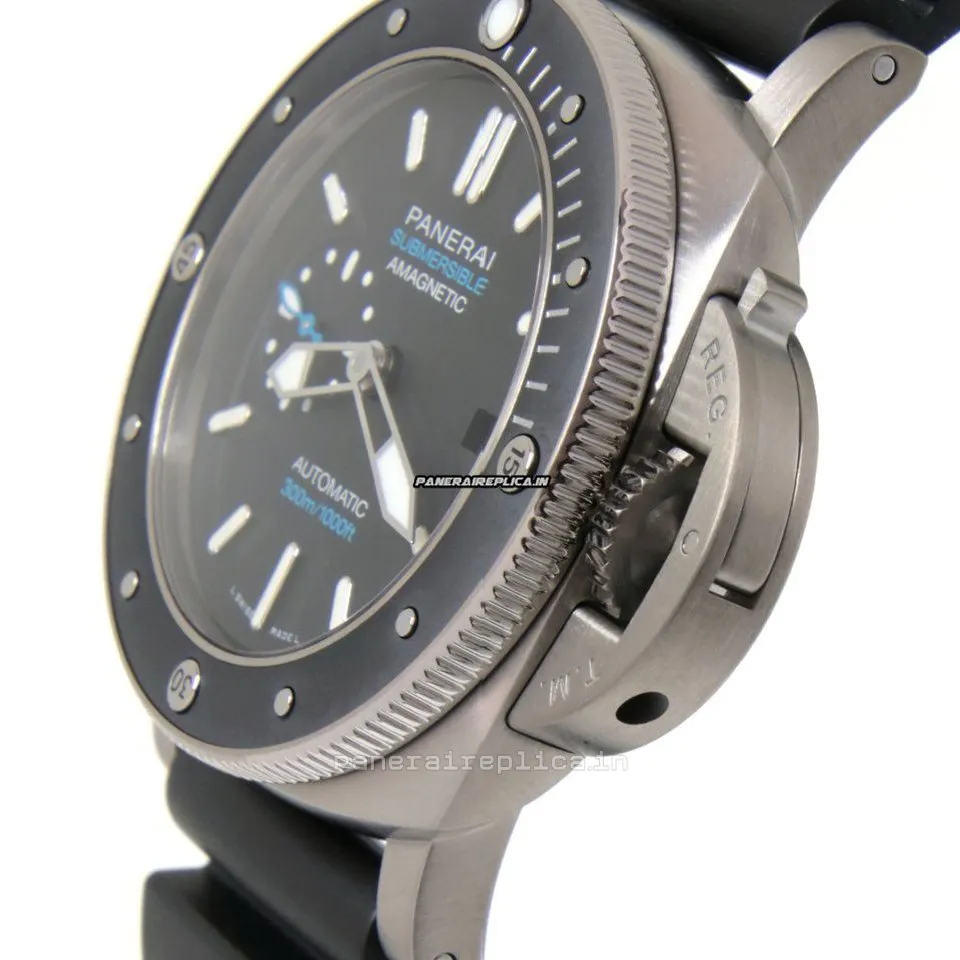 Alternative view of Terrific Replica Panerai Luminor Submersible 47mm Titanium Case Mens/unisex Automatic Watch