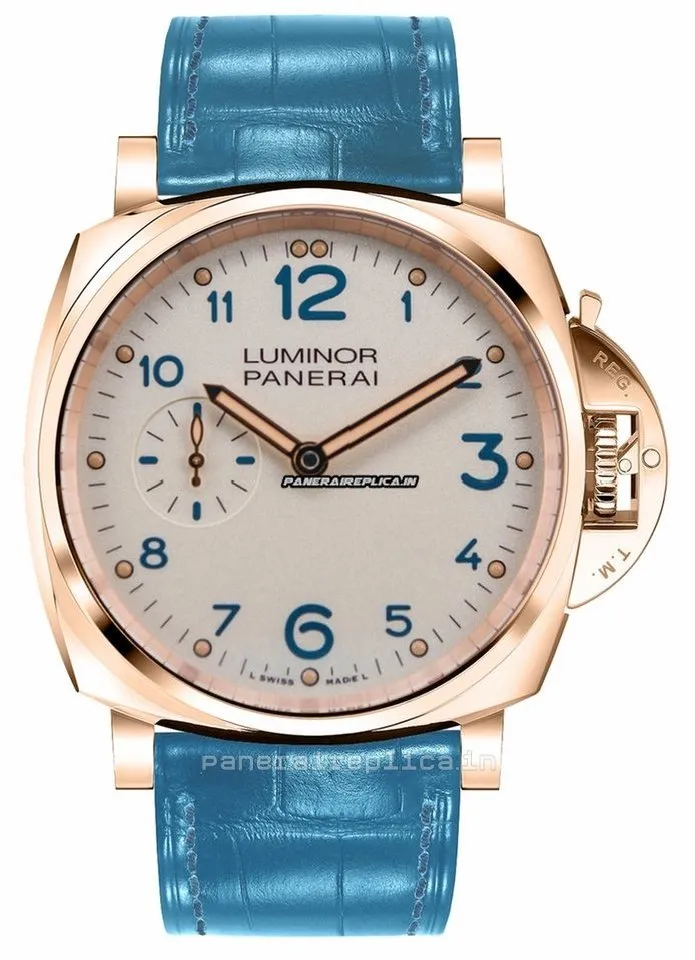 Aaa Copy Panerai Luminor Due 42mm Rose Gold Case Mens/unisex Manual Winding Watch