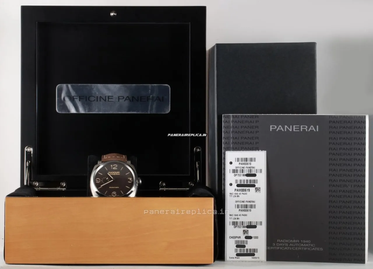 Alternative view of Pleasing Fake Panerai Radiomir 1940 45mm Titanium Case Mens/unisex Automatic Watch