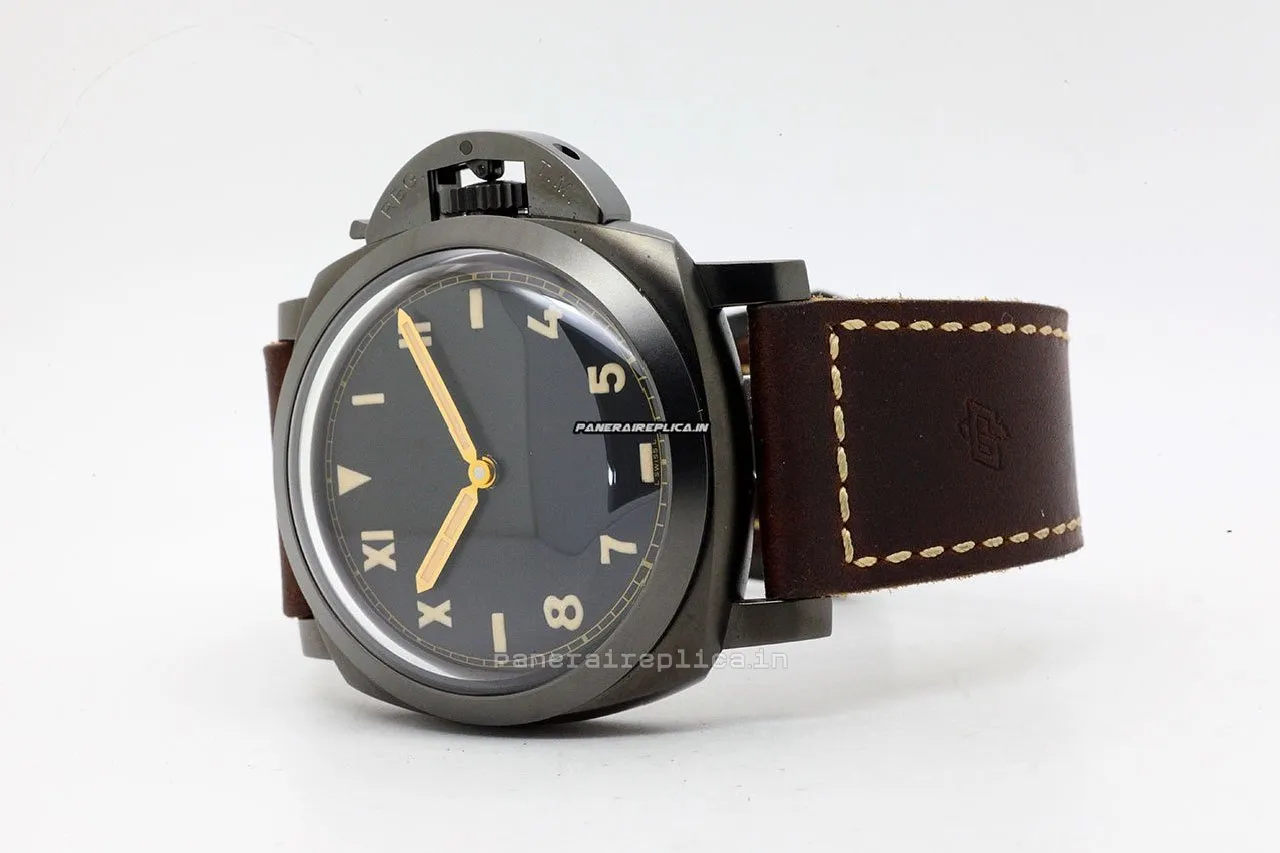 Alternative view of Amazing Copy Panerai Special Editions 47mm Titanium Case Manual Winding Watch