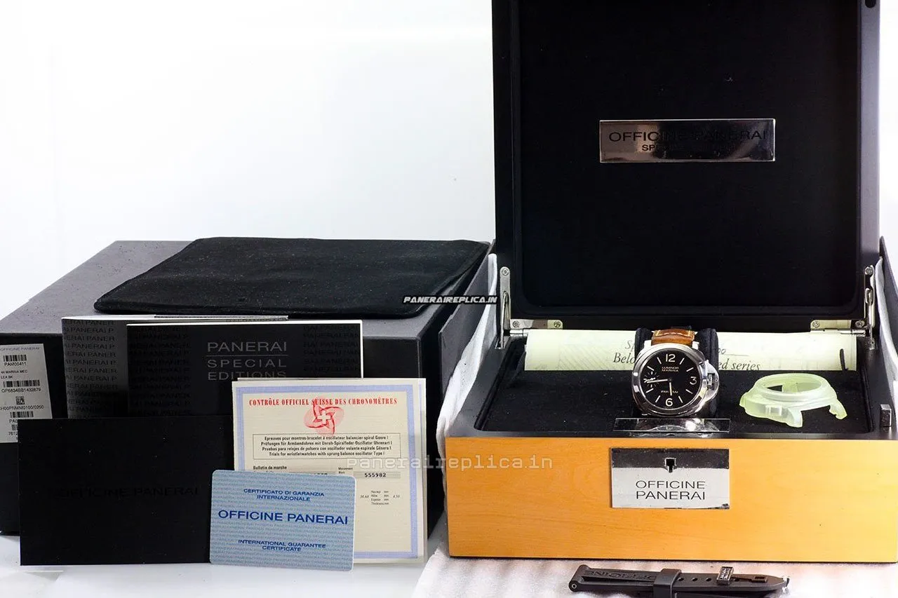 Alternative view of High-end Replica Panerai Special Editions 44mm Steel Case Manual Winding Watch