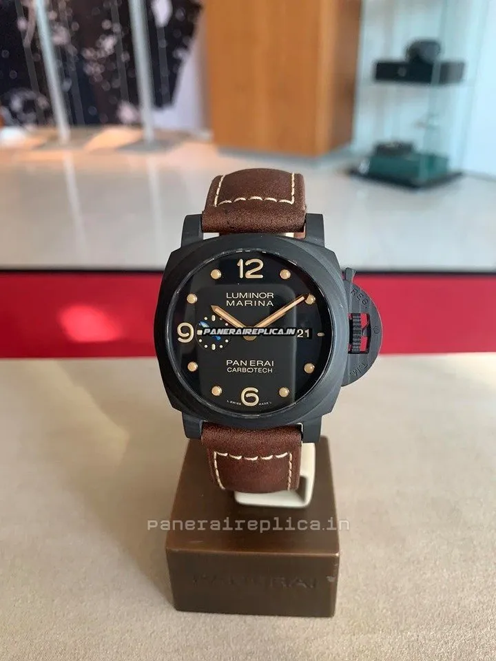 Wonderful Clone Panerai Luminor Marina 44mm Carbon Case Mens/unisex Automatic Watch