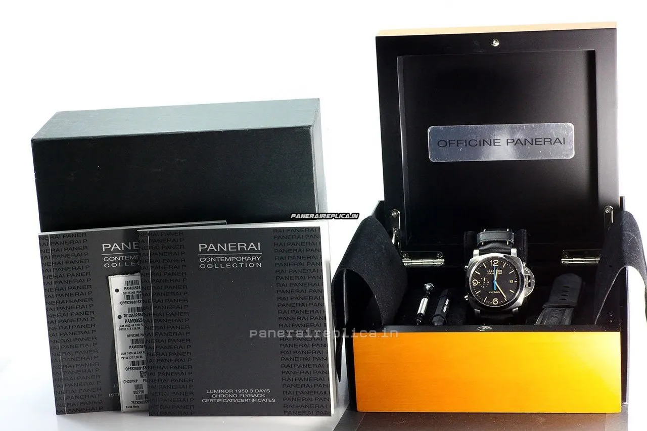 Alternative view of Marvellous Replicas Panerai Luminor 1950 44mm Steel Case Automatic Watch