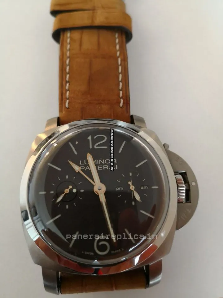 Alternative view of Luxury Replicas Panerai Special Editions 47mm Titanium Case Manual Winding Watch