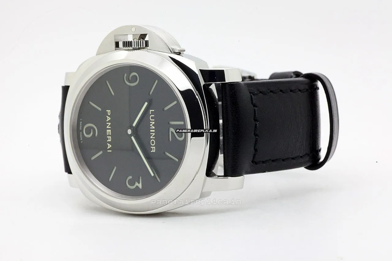 Alternative view of Superb Imitation Panerai Luminor Base 44mm Steel Case Manual Winding Watch