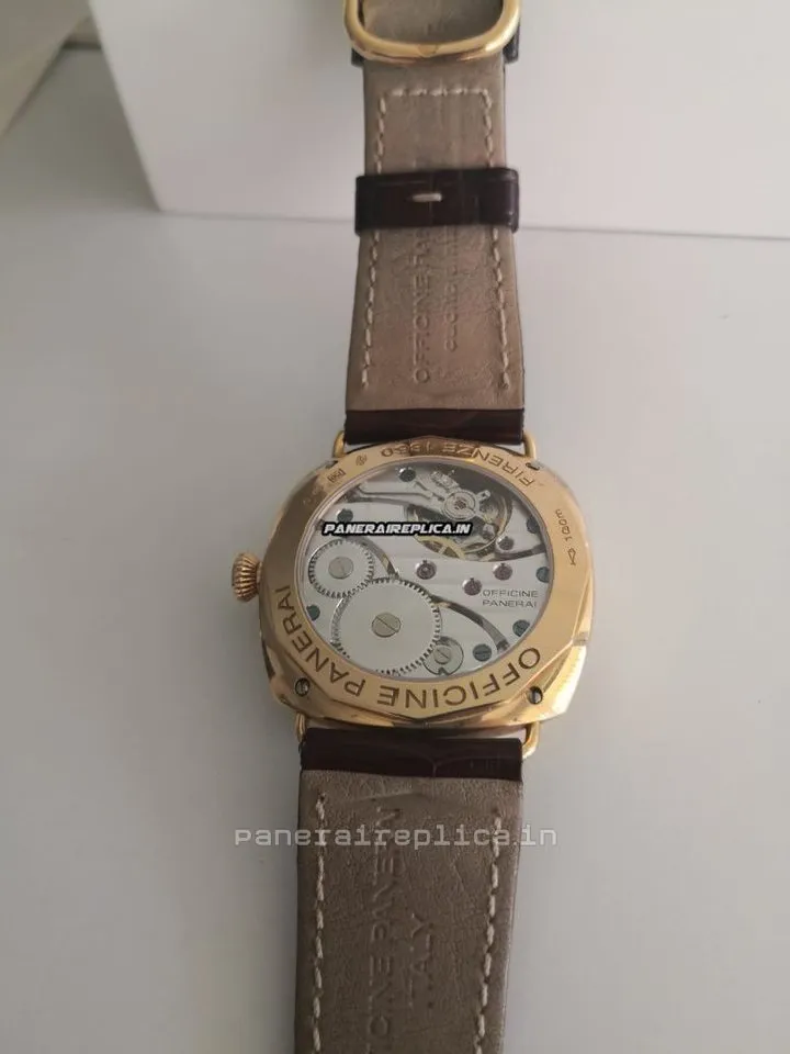 Alternative view of Marvellous Replica Panerai Radiomir 45mm Rose Gold Case Manual Winding Watch