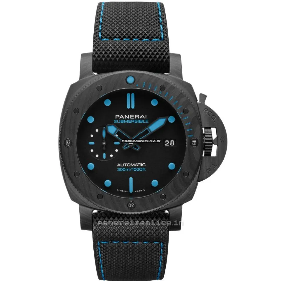 Alternative view of Wholesale Fakes Panerai Luminor Submersible 42mm Carbon Case Mens/unisex Automatic Watch