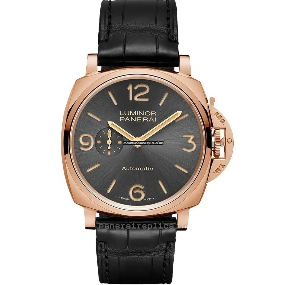 Lovely Replica Panerai Luminor Due 45mm Red Gold Case Mens/unisex Automatic Watch