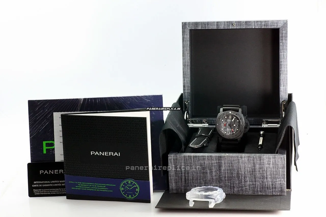 Alternative view of Terrific Clone Panerai Panerai Watches 47mm Carbon Case Automatic Watch