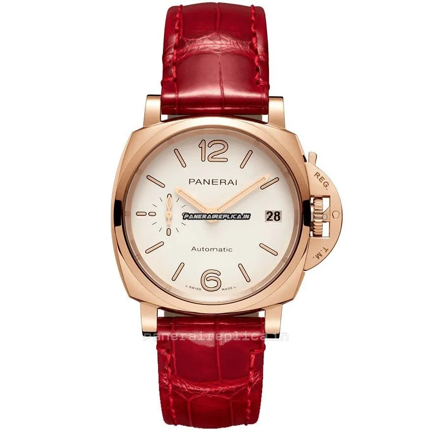 Fantastic Imitation Panerai Panerai Watches 38mm Red Gold Case Mens/unisex Automatic Watch
