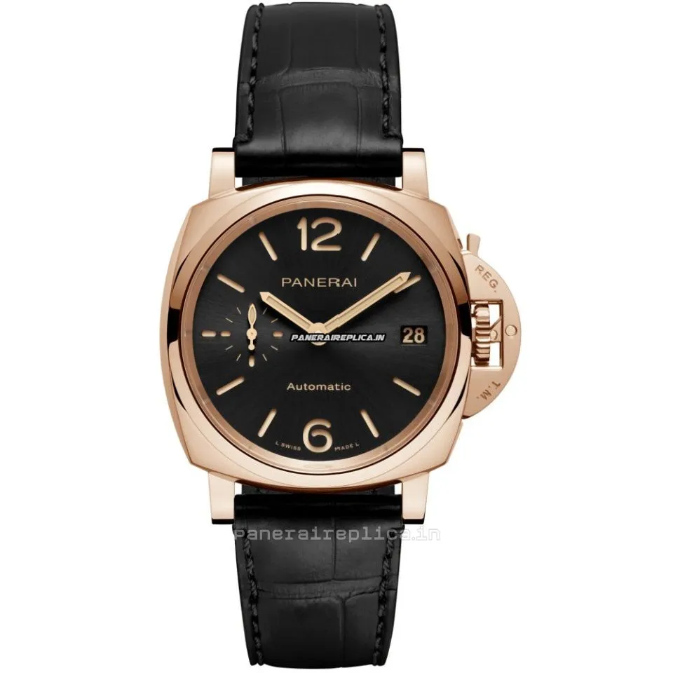 Swiss Fake Panerai Luminor Due 38mm Rose Gold Case Mens/unisex Automatic Watch
