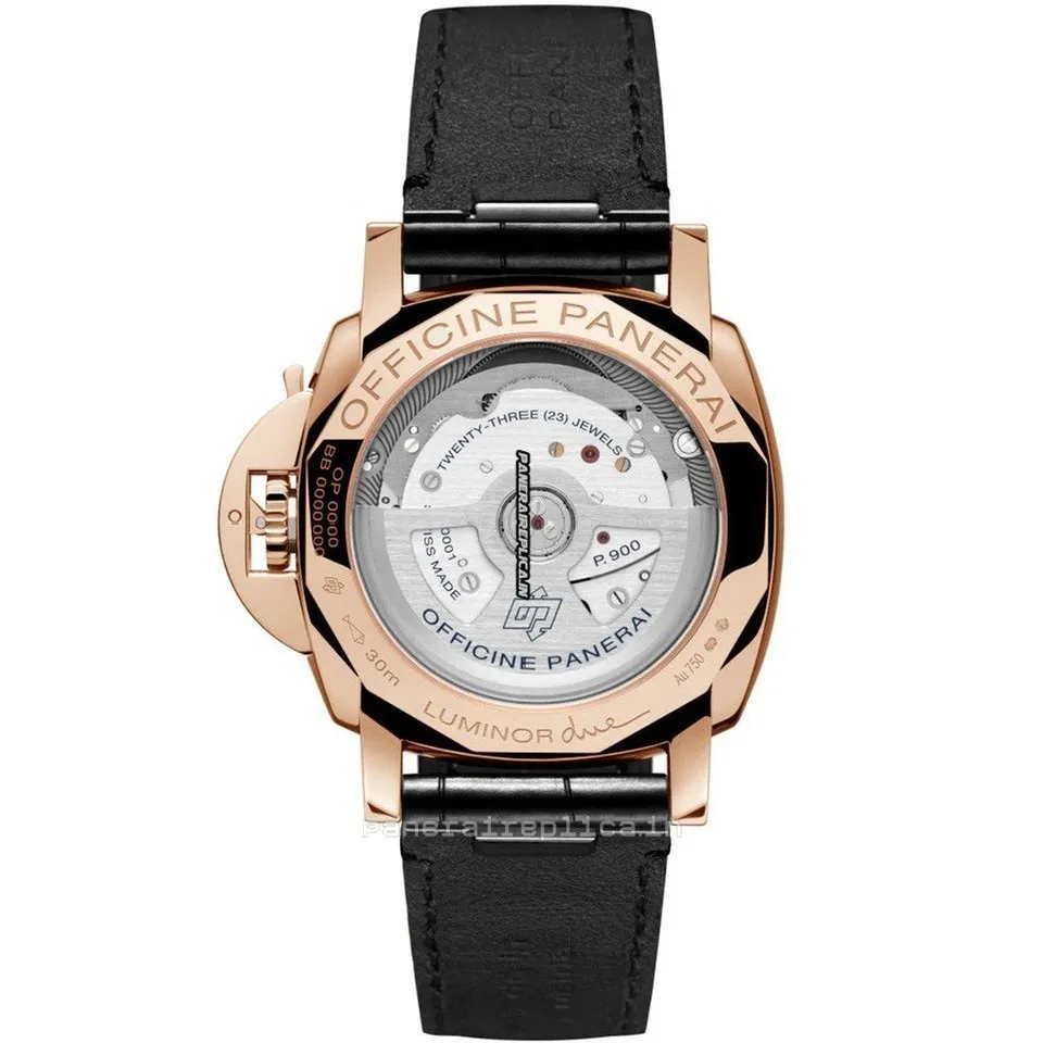 Alternative view of Swiss Fake Panerai Luminor Due 38mm Rose Gold Case Mens/unisex Automatic Watch