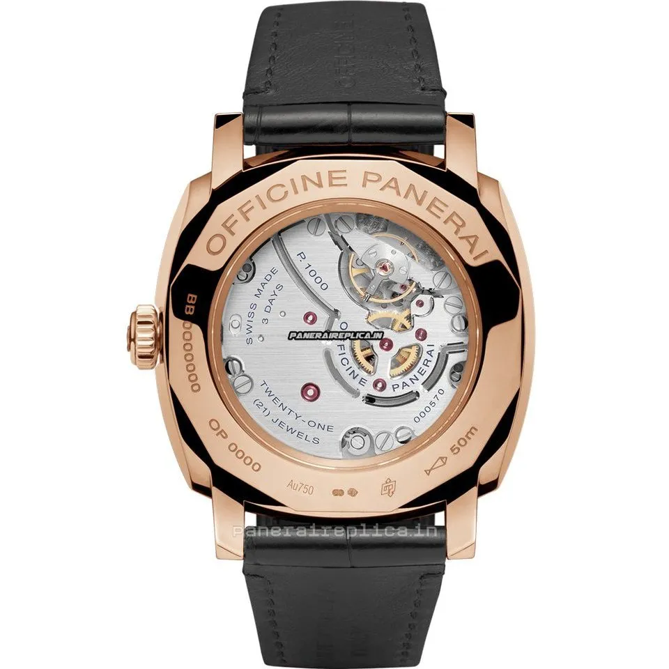 Alternative view of Defect Replica Panerai Radiomir 1940 42mm Rose Gold Case Mens/unisex Manual Winding Watch