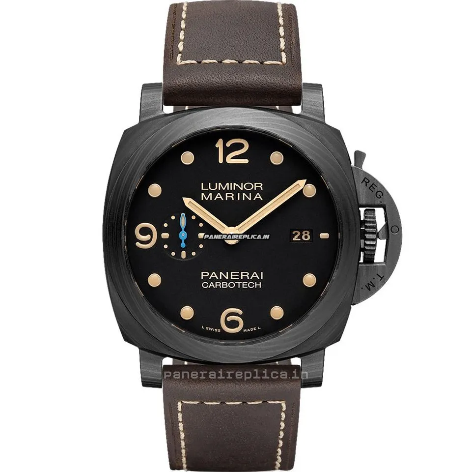 Lovely Clone Panerai Luminor Marina 44mm Carbon Case Mens/unisex Automatic Watch
