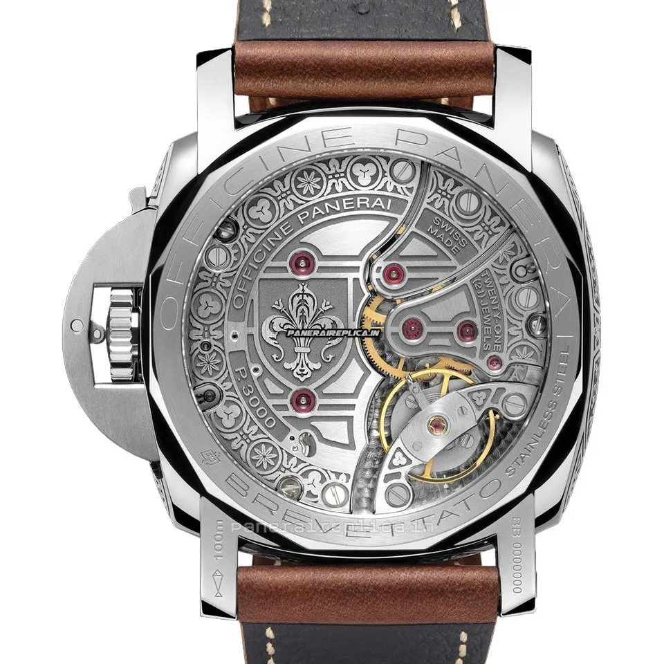 Alternative view of Cheap Imitation Panerai Luminor 1950 47mm Steel Case Mens/unisex Manual Winding Watch