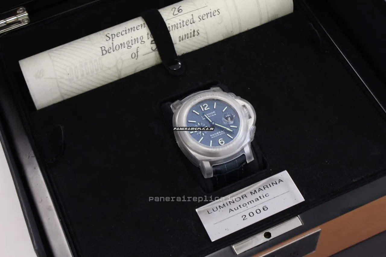 Alternative view of Inexpensive Copies Panerai Luminor 44mm Steel Case Mens/unisex Automatic Watch