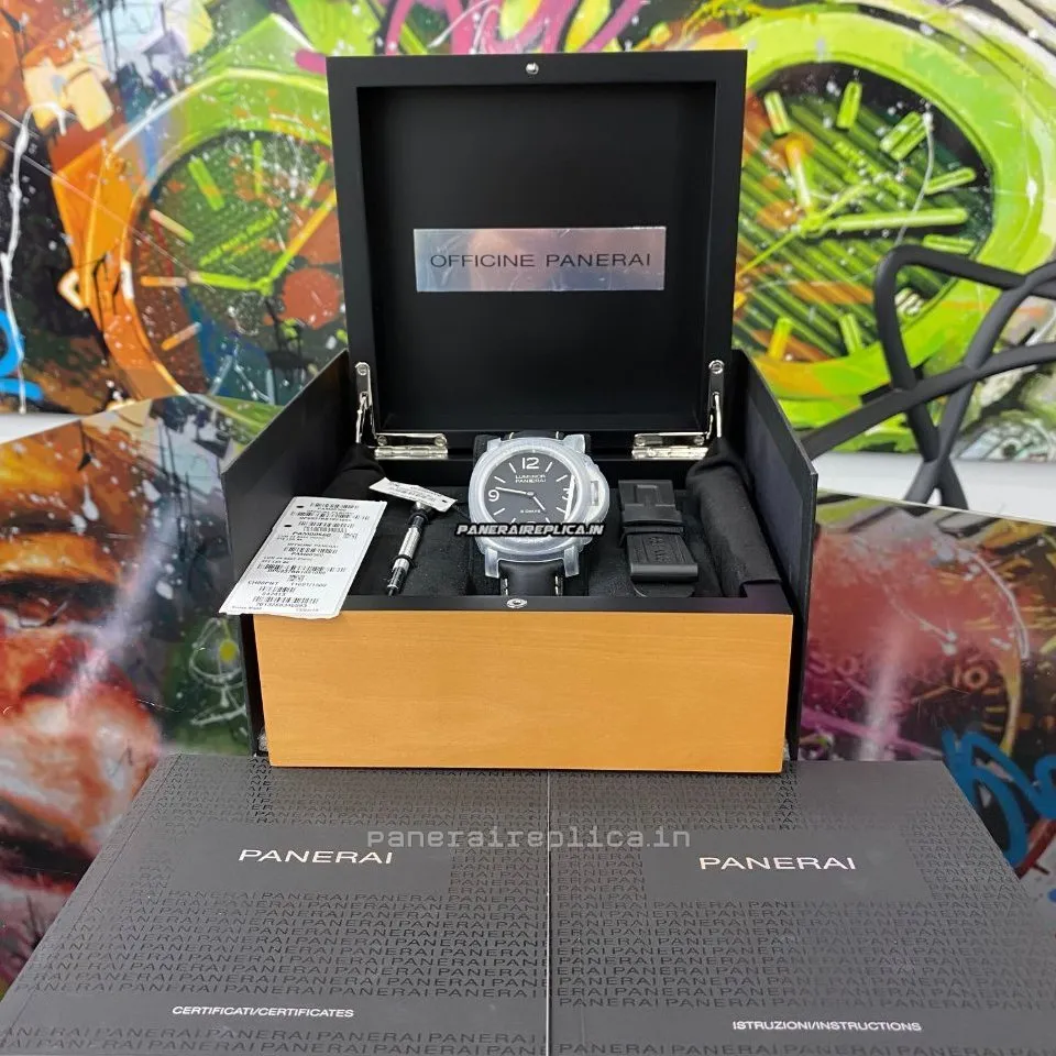 Alternative view of Remarkable Knockoff Panerai Luminor Base 44mm Steel Case Mens/unisex Manual Winding Watch