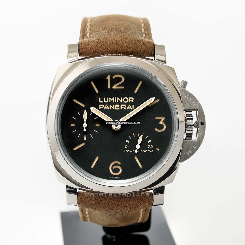 Alternative view of Defect Imitation Panerai Luminor 1950 47mm Steel Case Mens/unisex Manual Winding Watch