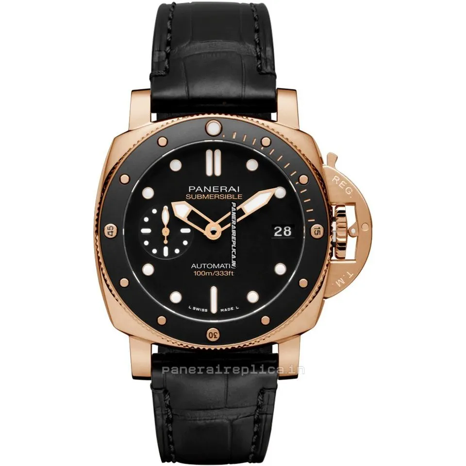 High-end Clone Panerai Luminor Submersible 42mm Rose Gold Case Mens/unisex Automatic Watch