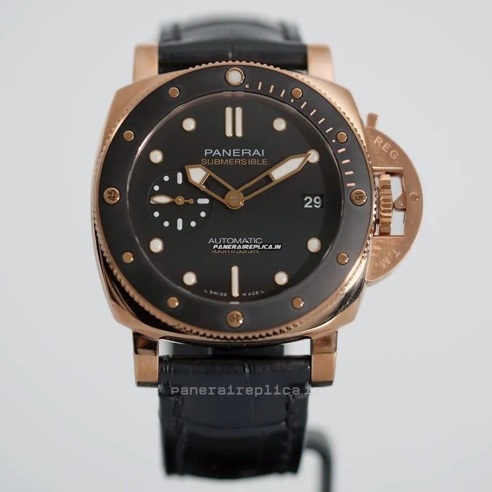 Alternative view of High-end Clone Panerai Luminor Submersible 42mm Rose Gold Case Mens/unisex Automatic Watch