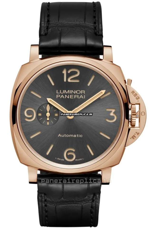Popular Fake Panerai Luminor Due 45mm Red Gold Case Mens/unisex Automatic Watch