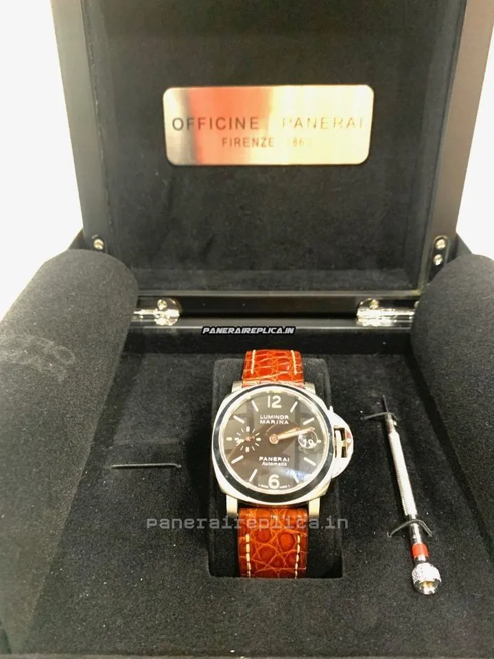 Alternative view of Cheap Replica Panerai Luminor Marina 40mm Steel Case Mens/unisex Automatic Watch