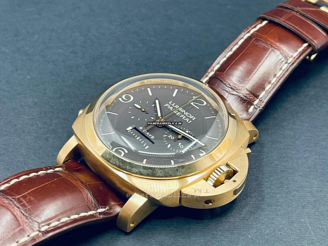 Alternative view of Mind-boggling Copies Panerai Special Editions 47mm Rose Gold Case Manual Winding Watch