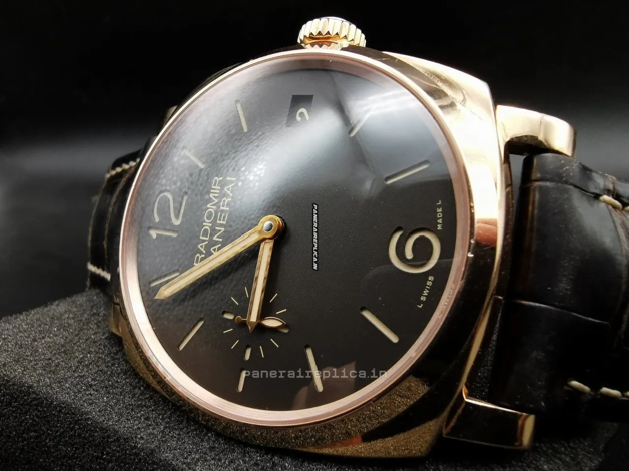 Alternative view of Reliable Replica Panerai Radiomir 1940 47mm Rose Gold Case Mens/unisex Manual Winding Watch