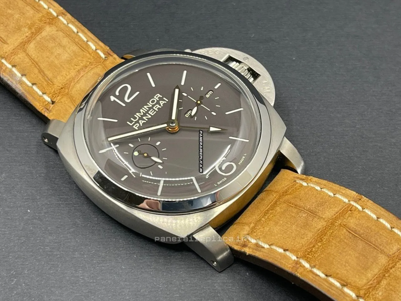 Alternative view of Cheap Knockoff Panerai Special Editions 47mm Titanium Case Manual Winding Watch