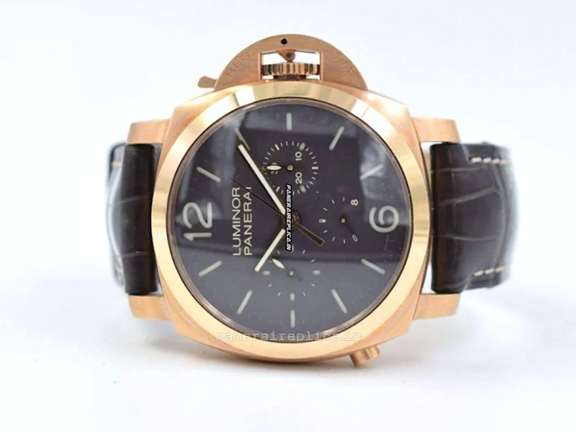 Alternative view of Perfect Replicas Panerai Special Editions 44mm Rose Gold Case Manual Winding Watch
