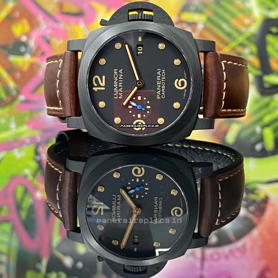 Perfect Fakes Panerai Luminor Marina 44mm Carbon Case Mens/unisex Automatic Watch