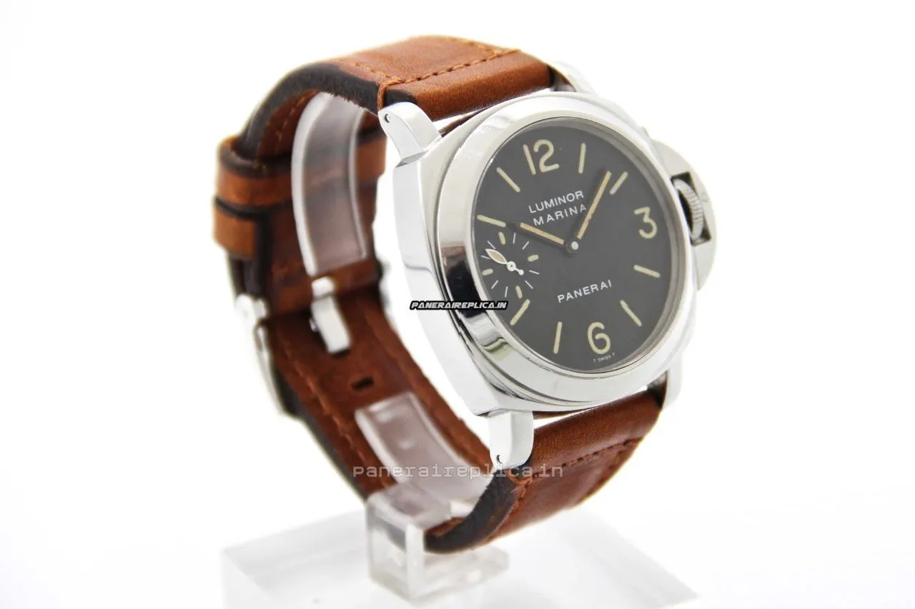 Alternative view of Mind-boggling Replica Panerai Luminor Marina 44mm Steel Case Manual Winding Watch