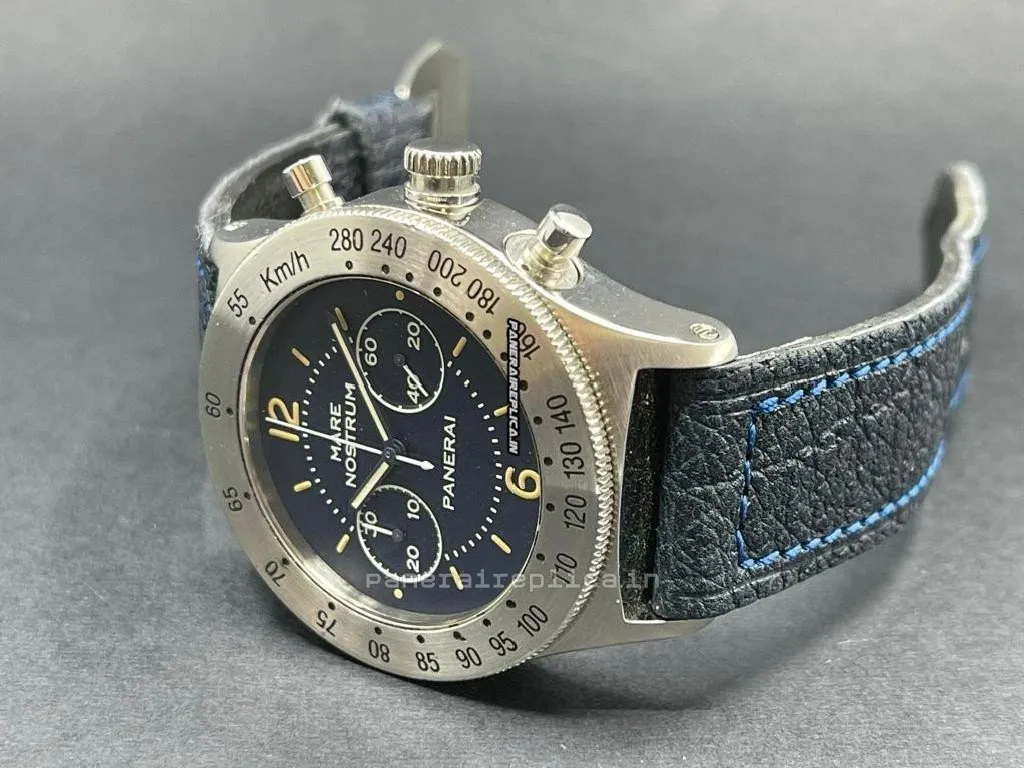 Alternative view of High-end Copies Panerai Mare Nostrum 42mm Steel Case Manual Winding Watch